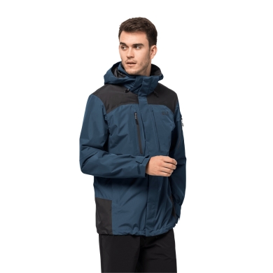 Jack Wolfskin Wanderjacke Activate Tour (Wetterschutzjacke, wasserdicht, winddicht, PFC-frei) dunkelblau Herren